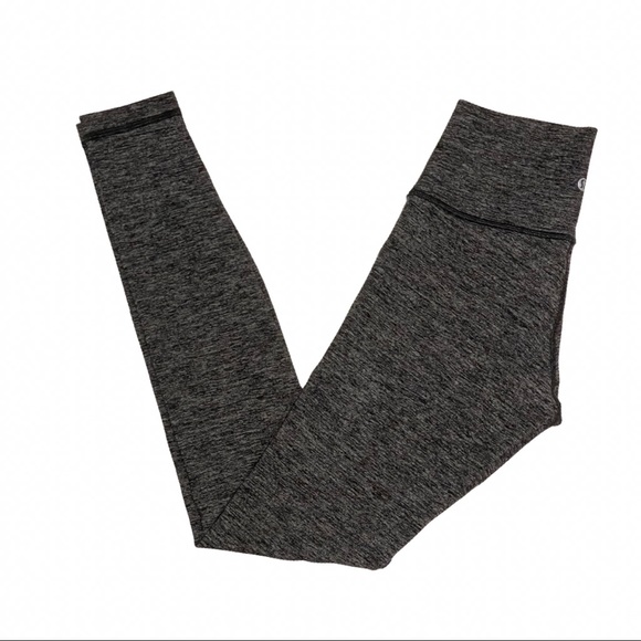 Lululemon Wunder Under HR Tight Size 4 Black/Grey - Picture 3 of 5